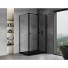 Mexen Mist-F cabine de douche pliante droite 95 x 110 cm, cadre noir, noir - 8A6T-095-110-70-70-P