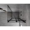 Mexen Mist-F cabine de douche pliante droite 110 x 110 cm, cadre noir, noir - 8A6T-110-110-70-70-P