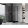 Mexen Mist-F cabine de douche pliante gauche 75 x 75 cm, cadre noir, noir - 8A6T-075-075-70-70-L