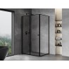 Mexen Mist-F cabine de douche pliante gauche 75 x 95 cm, cadre noir, noir - 8A6T-075-095-70-70-L