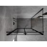 Mexen Mist-F enceinte de douche pliante gauche 70 x 100 cm, cadre noir, noir - 8A6T-070-100-70-70-L
