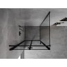 Mexen Mist-F cabine de douche pliante gauche 120 x 120 cm, cadre noir, noir - 8A6T-120-120-70-70-L
