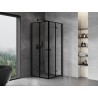 Mexen Mist-F Duo cabine de douche pliante 90 x 90 cm, cadre noir, noir - 8A6-090L-090P-70-70