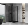 Mexen Mist-F Duo cabine de douche pliante 90 x 90 cm, cadre noir, noir - 8A6-090L-090P-70-70
