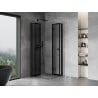 Mexen Mist-F Duo cabine de douche pliante 95 x 95 cm, cadre noir, noir - 8A6-095L-095P-70-70