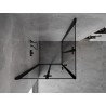 Mexen Mist-F Duo cabine de douche pliante 110 x 110 cm, cadre noir, noir - 8A6-110L-110P-70-70
