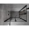 Mexen Mist-F Duo cabine de douche pliante gauche 100 x 80 cm, cadre noir, noir - 8A6-100L-080P-70-70