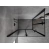 Mexen Mist-F Duo cabine de douche pliante gauche 110 x 95 cm, cadre noir, noir - 8A6-110L-095P-70-70