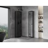 Mexen Mist-F Duo cabine de douche pliante gauche 120 x 100 cm, cadre noir, noir - 8A6-120L-100P-70-70