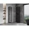 Mexen Mist-F Duo cabine de douche pliante droite 70 x 80 cm, cadre noir, noir - 8A6-070L-080P-70-70