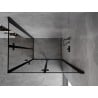 Mexen Mist-F Duo cabine de douche pliable droite 90 x 95 cm, cadre noir, noir - 8A6-090L-095P-70-70