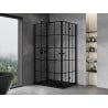 Mexen Mist-F Duo cabine de douche pliante gauche 120 x 95 cm, grille noire, noir - 8A6-120L-095P-70-77