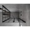 Mexen Mist-F Duo cabine de douche pliante droite 70 x 95 cm, grille noire, noire - 8A6-070L-095P-70-77