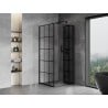 Mexen Mist-F cabine de douche pliante droite 70 x 70 cm, grille noire, noir - 8A6T-070-070-70-77-P