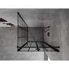 Mexen Mist-F cabine de douche pliable droite 90 x 90 cm, grille noire, noir - 8A6T-090-090-70-77-P
