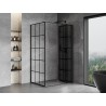 Mexen Mist-F cabine de douche pliante droite 100 x 110 cm, grille noire, noir - 8A6T-100-110-70-77-P