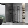 Mexen Mist-F cabine de douche pliante gauche 70 x 85 cm, grille noire, noir - 8A6T-070-085-70-77-L