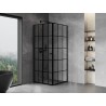 Mexen Mist-F cabine de douche pliante gauche 90 x 90 cm, grille noire, noir - 8A6T-090-090-70-77-L