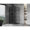 Mexen Mist-F cabine de douche pliante gauche 110 x 110 cm, grille noire, noire - 8A6T-110-110-70-77-L