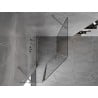 Mexen Mist cabine de douche pentagonale asymétrique pivotante 80 x 100 cm, transparent, chrome - 8A8-080-100-01-00