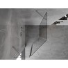 Mexen Mist cabine de douche pentagonale asymétrique pivotante 90 x 100 cm, transparent, chrome - 8A8-090-100-01-00