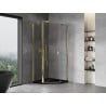 Mexen Mist cabine de douche pentagonale pivotante 80 x 80 cm, transparent, or - 8A8-080-080-50-00