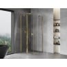 Mexen Mist cabine de douche pentagonale pivotante 100 x 100 cm, transparent, doré - 8A8-100-100-50-00