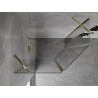 Mexen Mist cabine de douche pentagonale asymétrique pivotante 90 x 80 cm, transparent, or - 8A8-090-080-50-00