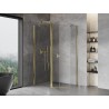 Mexen Mist cabine de douche pentagonale asymétrique pivotante 90 x 80 cm, transparent, or - 8A8-090-080-50-00
