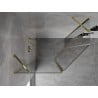 Mexen Mist cabine de douche pentagonale asymétrique pivotante 100 x 80 cm, transparent, doré - 8A8-100-080-50-00