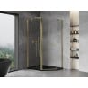 Mexen Mist cabine de douche pentagonale asymétrique pivotante 100 x 80 cm, transparent, doré - 8A8-100-080-50-00