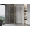 Mexen Mist cabine de douche pentagonale asymétrique pivotante 100 x 80 cm, transparent, doré - 8A8-100-080-50-00