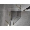 Mexen Mist cabine de douche pentagonale asymétrique pivotante 80 x 100 cm, transparent, doré - 8A8-080-100-50-00