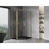 Mexen Mist cabine de douche pentagonale asymétrique pivotante 80 x 100 cm, transparent, doré - 8A8-080-100-50-00