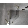 Mexen Mist cabine de douche pentagonale asymétrique pivotante 90 x 100 cm, transparent, or - 8A8-090-100-50-00