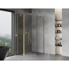 Mexen Mist cabine de douche pentagonale asymétrique pivotante 90 x 100 cm, transparent, or - 8A8-090-100-50-00