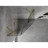 Mexen Mist cabine de douche pentagonale pivotante 90 x 90 cm, transparent, or brossé - 8A8-090-090-55-00