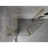 Mexen Mist cabine de douche pentagonale asymétrique battante 100 x 80 cm, transparente, or brossé - 8A8-100-080-55-00