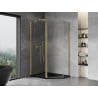 Mexen Mist cabine de douche pentagonale asymétrique battante 100 x 80 cm, transparente, or brossé - 8A8-100-080-55-00