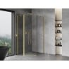 Mexen Mist cabine de douche pentagonale asymétrique pivotante 80 x 90 cm, transparent, or brossé - 8A8-080-090-55-00