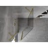 Mexen Mist cabine de douche pentagonale asymétrique pivotante 80 x 100 cm, transparent, or brossé - 8A8-080-100-55-00