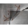 Mexen Mist cabine de douche pentagonale pivotante 80 x 80 cm, transparent, cuivre brossé - 8A8-080-080-65-00