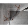 Mexen Mist cabine de douche pentagonale pivotante 100 x 100 cm, transparent, cuivre brossé - 8A8-100-100-65-00
