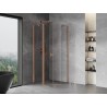 Mexen Mist cabine de douche pentagonale pivotante 100 x 100 cm, transparent, cuivre brossé - 8A8-100-100-65-00