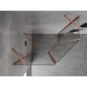 Mexen Mist cabine de douche pentagonale asymétrique pivotante 90 x 80 cm, transparent, cuivre brossé - 8A8-090-080-65-00