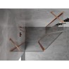 Mexen Mist cabine de douche pentagonale asymétrique pivotante 100 x 80 cm, transparent, cuivre brossé - 8A8-100-080-65-00