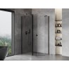 Mexen Mist cabine de douche pentagonale asymétrique pivotante 90 x 80 cm, transparente, noire - 8A8-090-080-70-00