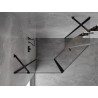 Mexen Mist cabine de douche pentagonale asymétrique pivotante 100 x 90 cm, transparente, noire - 8A8-100-090-70-00