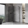 Mexen Mist cabine de douche pentagonale asymétrique pivotante 100 x 90 cm, transparente, noire - 8A8-100-090-70-00