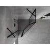Mexen Mist cabine de douche pentagonale pivotante gauche 90 x 90 cm, cadre noir, noir - 8A8-090-090-70-70-L